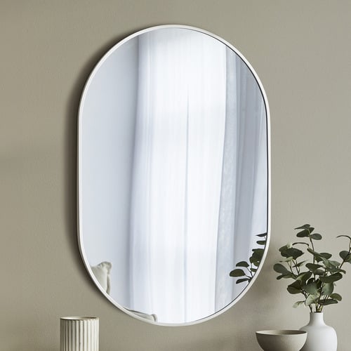 90cm Nova Oval Aluminium Wall Mirror