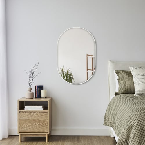 90cm Nova Oval Aluminium Wall Mirror
