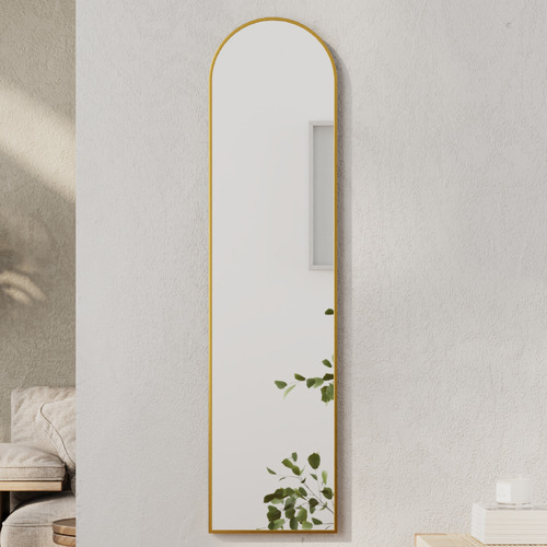 Cade Arched Aluminium Leaning Wall Mirror