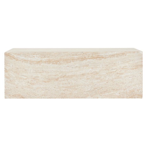 Penelope Travertine-Look Outdoor Coffee Table