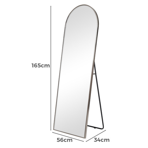 Bambi Arched Stainless Steel Standing Mirror