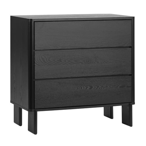 Black Sisa 3 Drawer Chest