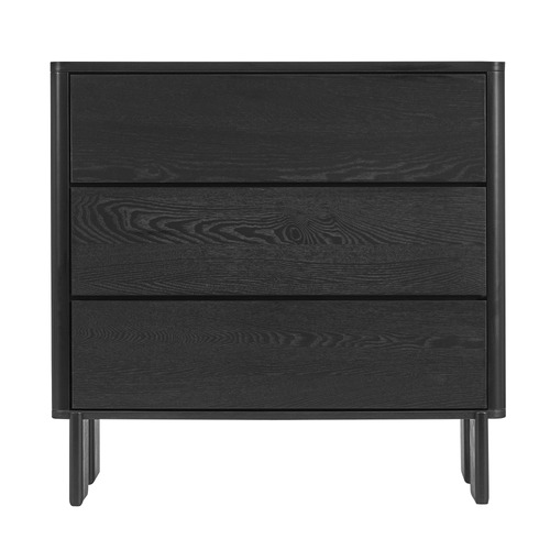 Black Sisa 3 Drawer Chest