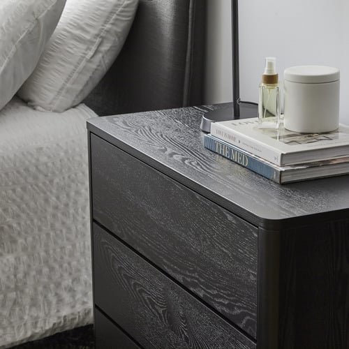 Black Sisa 3 Drawer Chest