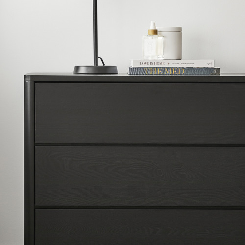 Black Sisa 3 Drawer Chest