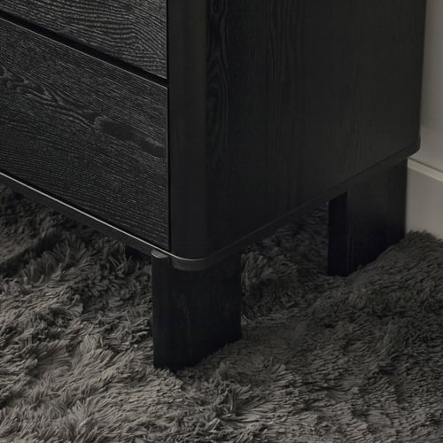 Black Sisa 3 Drawer Chest