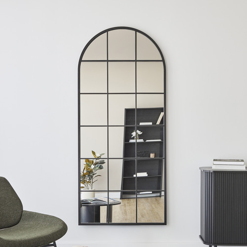 Black Safiya Arched Wall Mirror