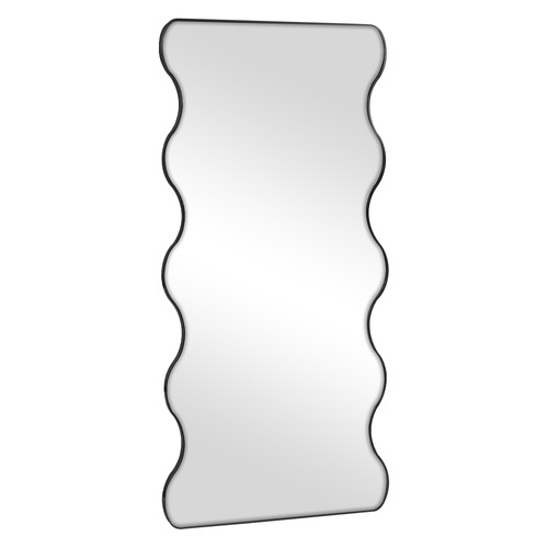Black Cordelia Wavy Wall Mirror
