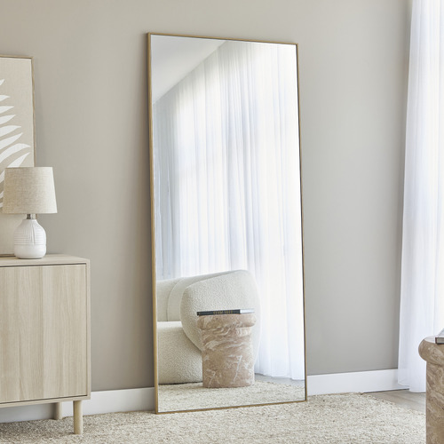 Euclid Rectangular Oak Wood Full Lenght Mirror