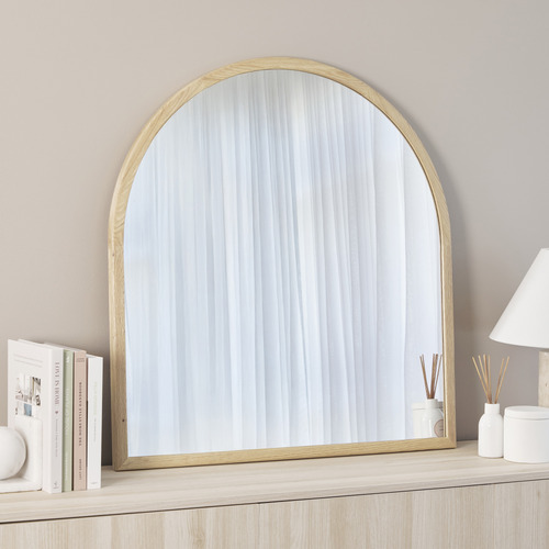 Cantus Arch Oak Wood Wall Mirror