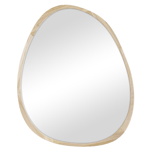 Cherryle Pebble Oak Wood Wall Mirror
