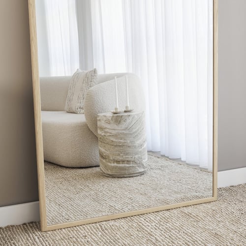 Cantus Arch Oak Wood Full Length Mirror