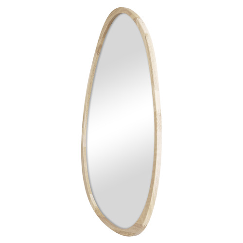 Cherryle Pebble Oak Wood Wall Mirror