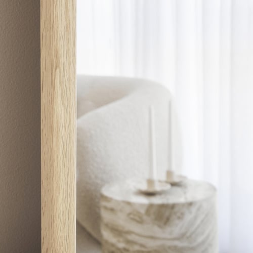 Cantus Arch Oak Wood Full Length Mirror