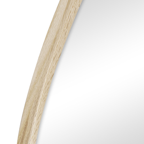 Cherryle Pebble Oak Wood Wall Mirror