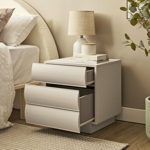 Carter 3 Drawer Bedside Table
