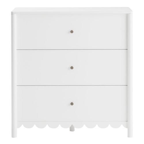White Amelie 3 Drawer Chest