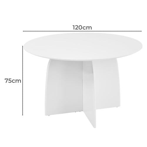 4 Seater White Anya Dining Table