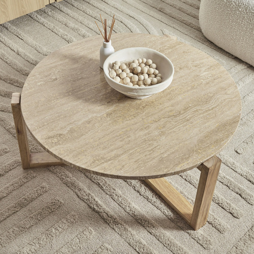 Arthur Travertine Coffee Table