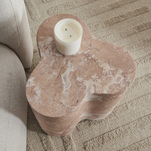 Mya Marble-Look Side Table