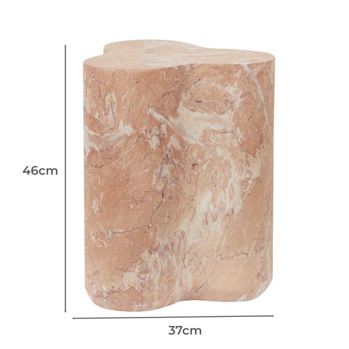 Mya Marble-Look Side Table