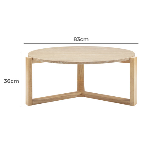 Arthur Travertine Coffee Table