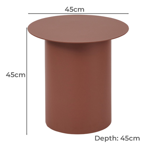 Roger Round Iron Side Table