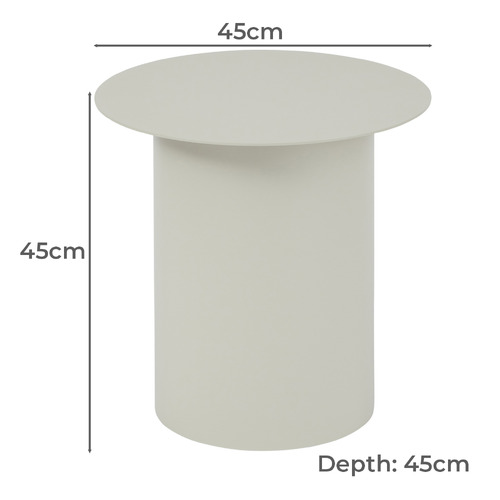 Roger Round Iron Side Table