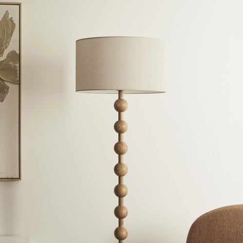 153cm Corvus Ash Wood Floor Lamp