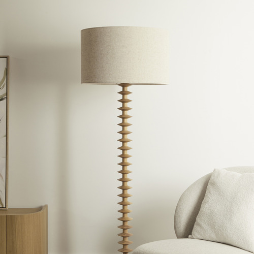 155cm Wonger Rubberwood Floor Lamp