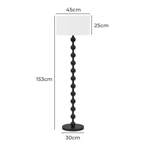 153cm Corvus Ash Wood Floor Lamp