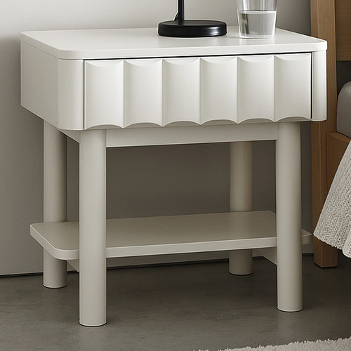 White Thalia Bedside Table