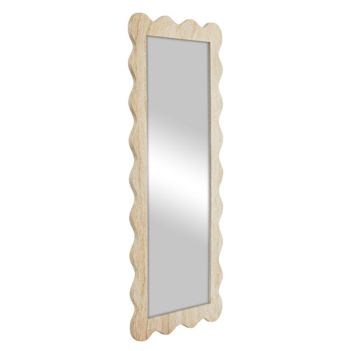 Tyler Wave Travertine-Look Full Length Mirror