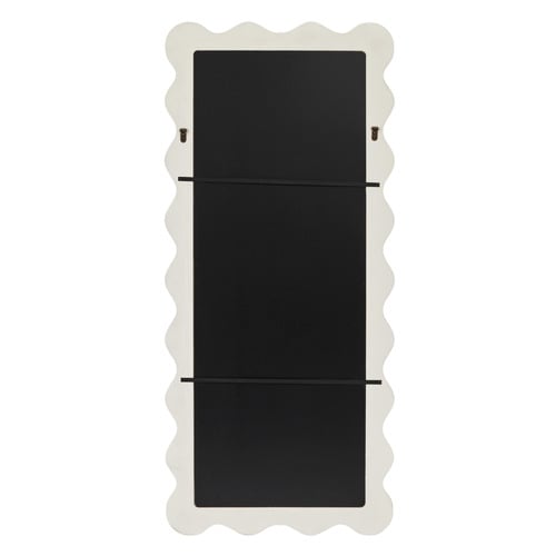 Tyler Wave Travertine-Look Full Length Mirror