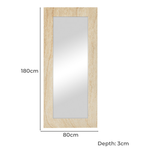 Tyler Travertine-Look Full Length Mirror