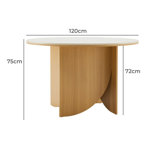 Dania Travertine-Look Dining Table