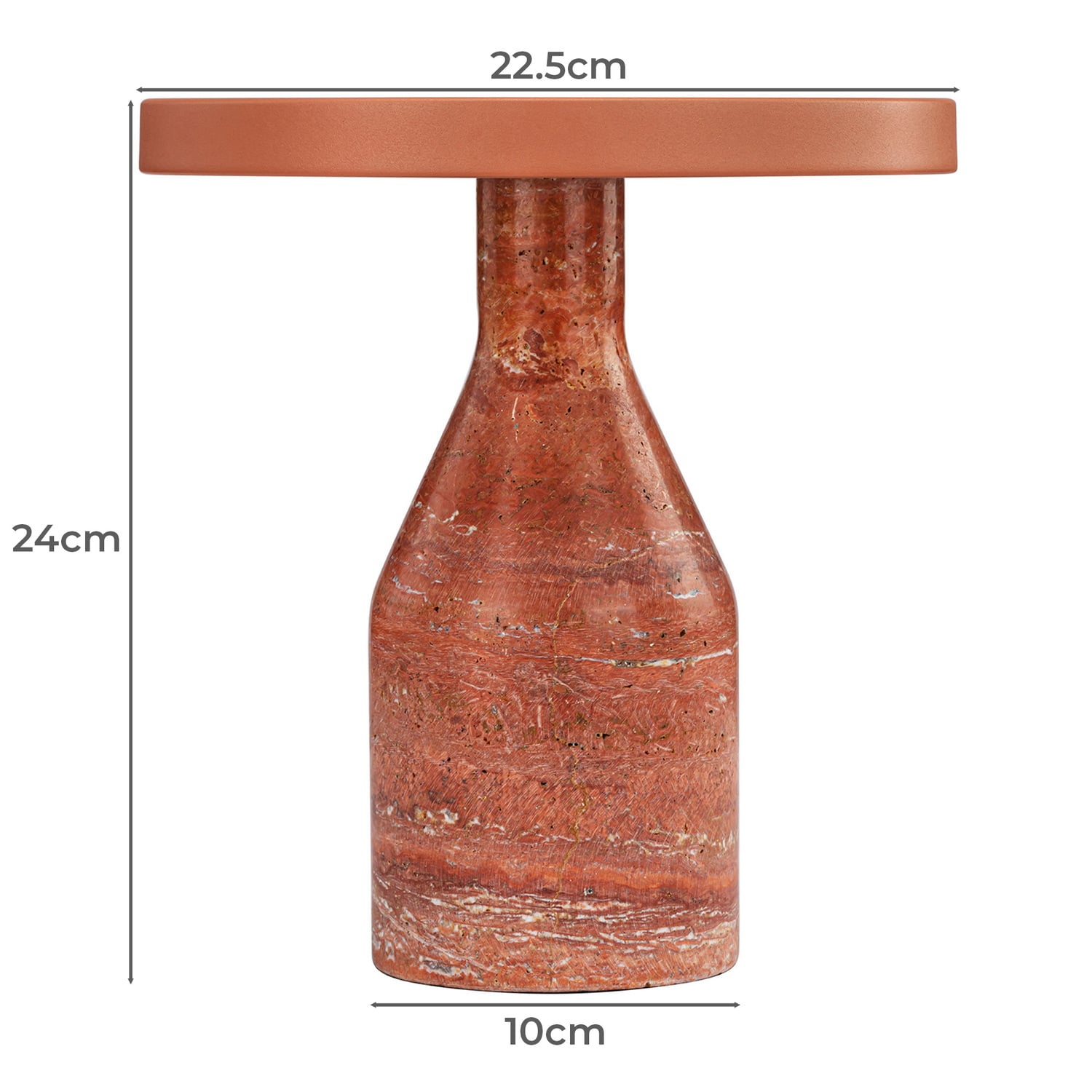 Naomi Terracotta Marble LED Touch Table Lamp
