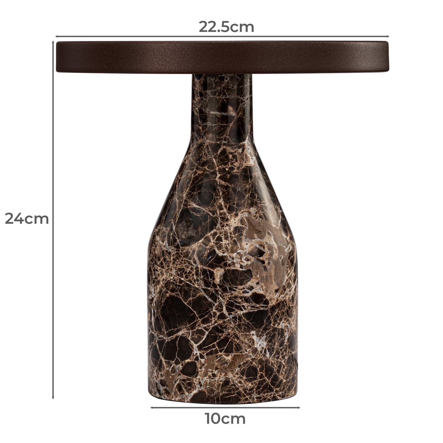 Naomi Cocoa Marble LED Touch Table Lamp
