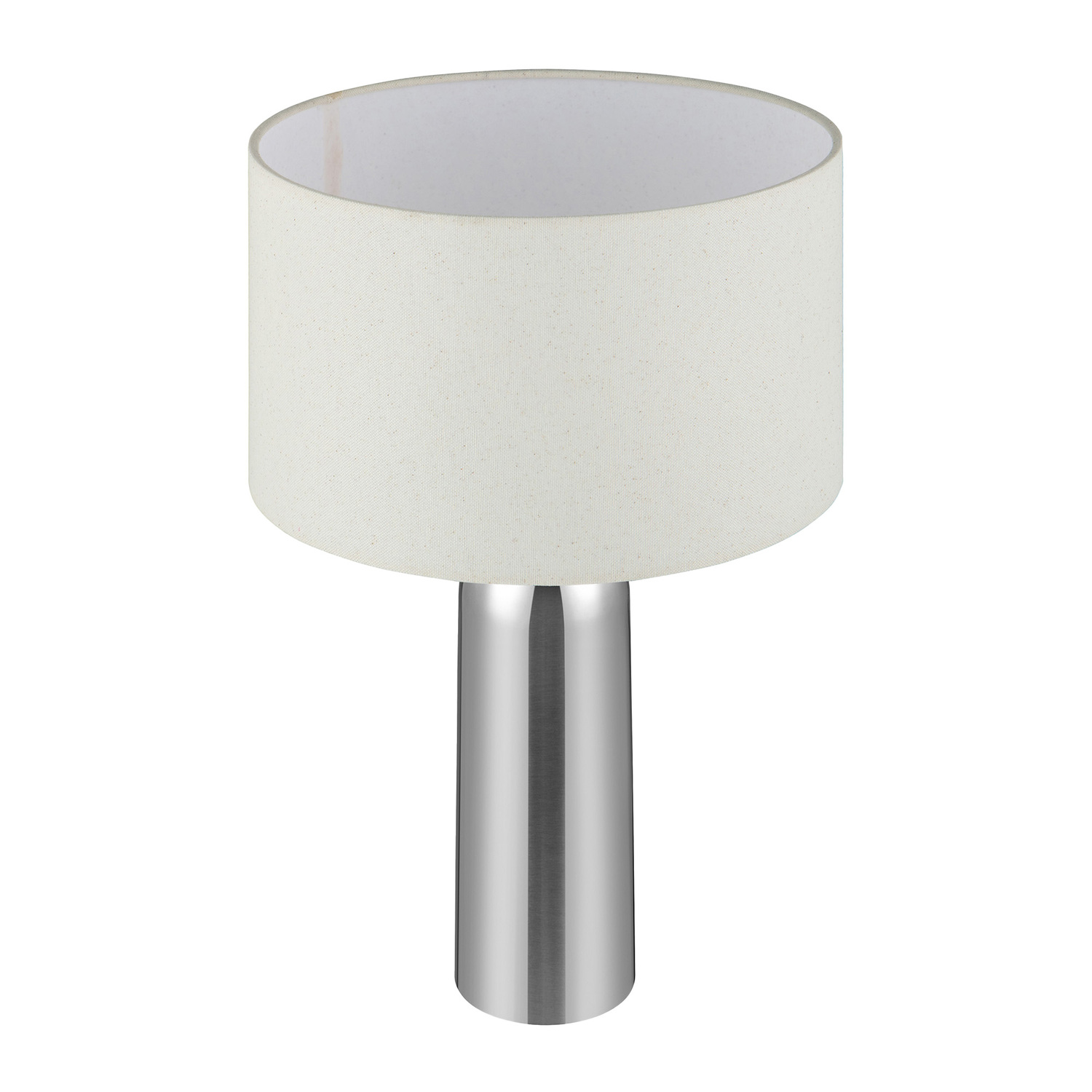 Tristan Chrome Iron & Linen Table Lamp