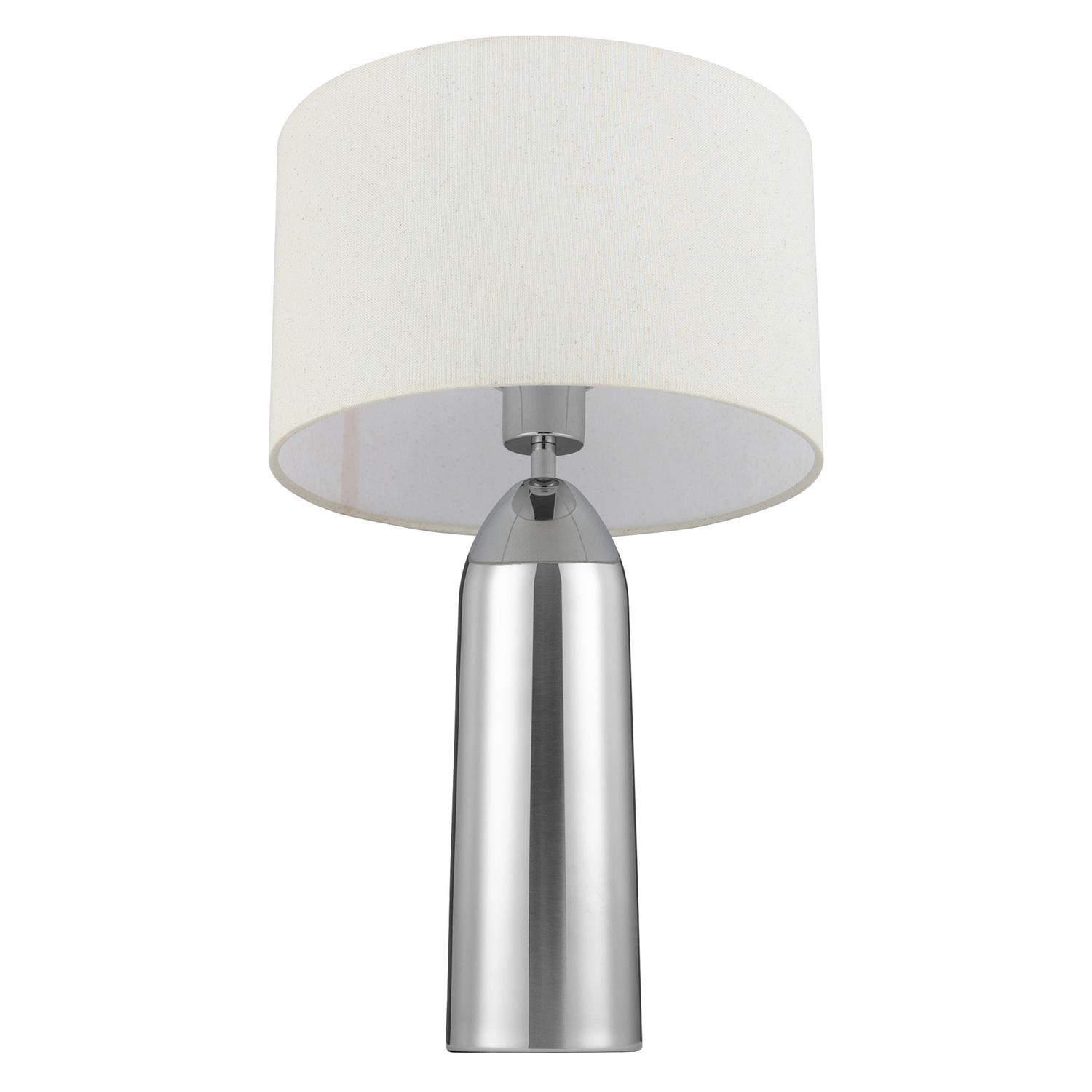 Tristan Chrome Iron & Linen Table Lamp