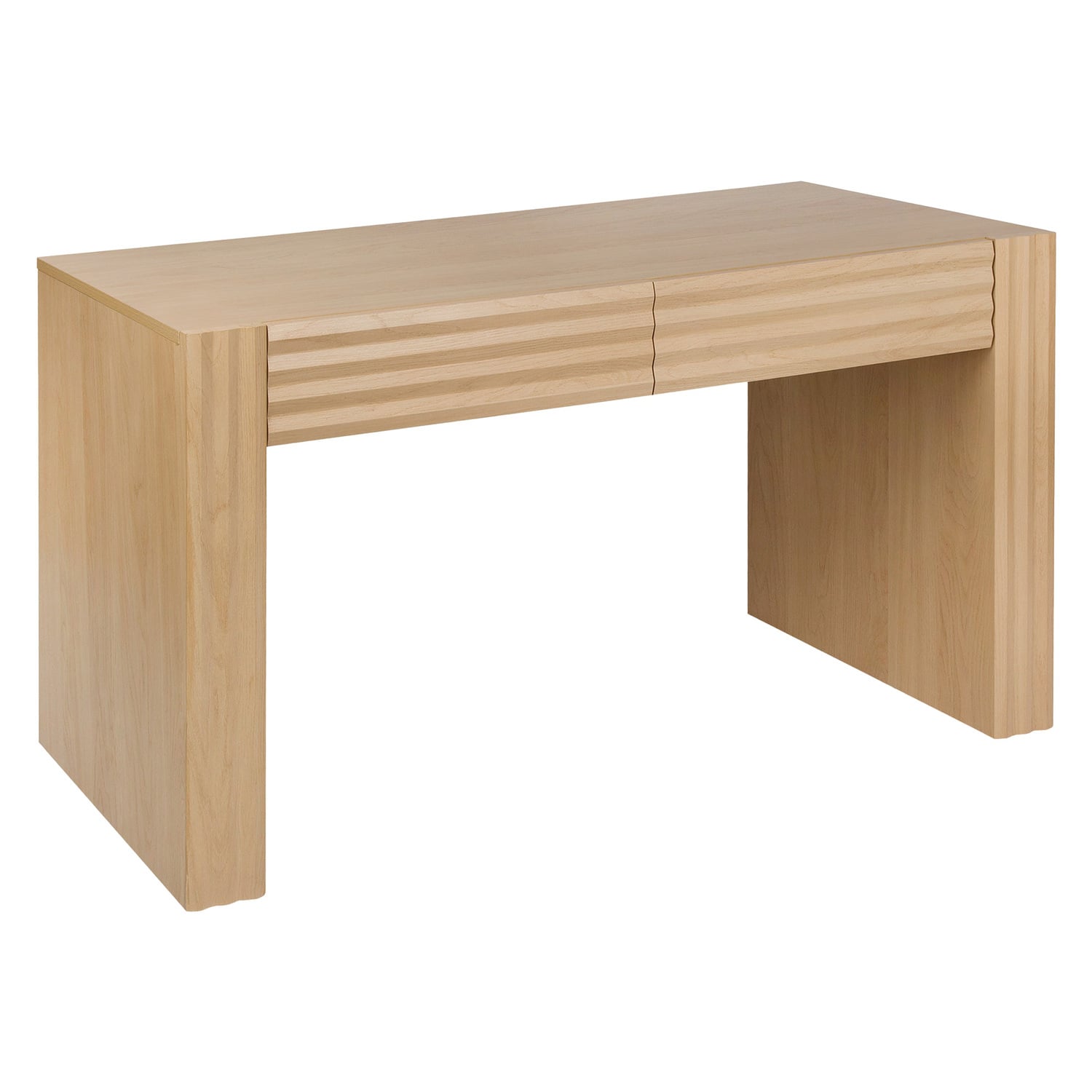 Oak Linden 2 Drawer Writing Desk