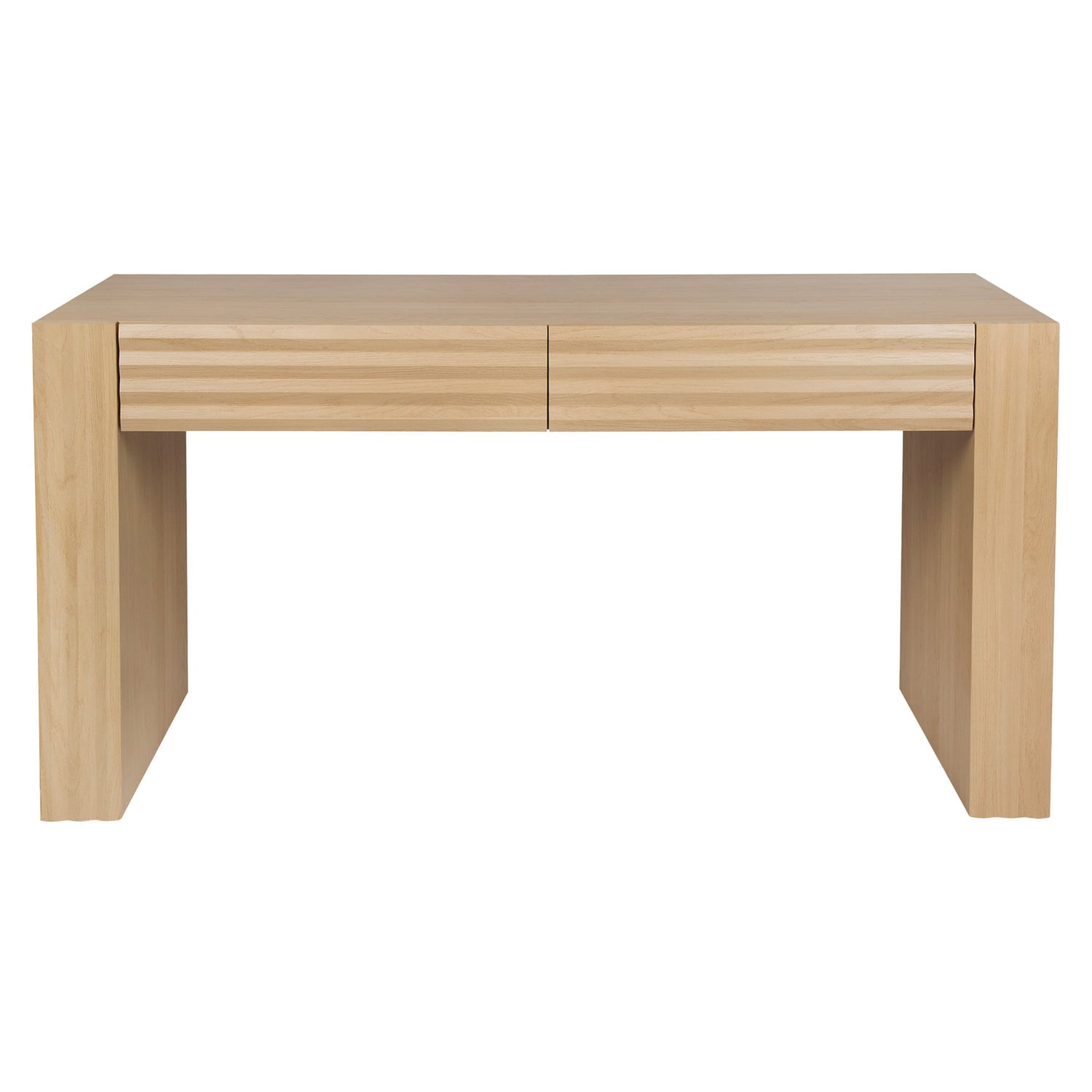 Oak Linden 2 Drawer Writing Desk