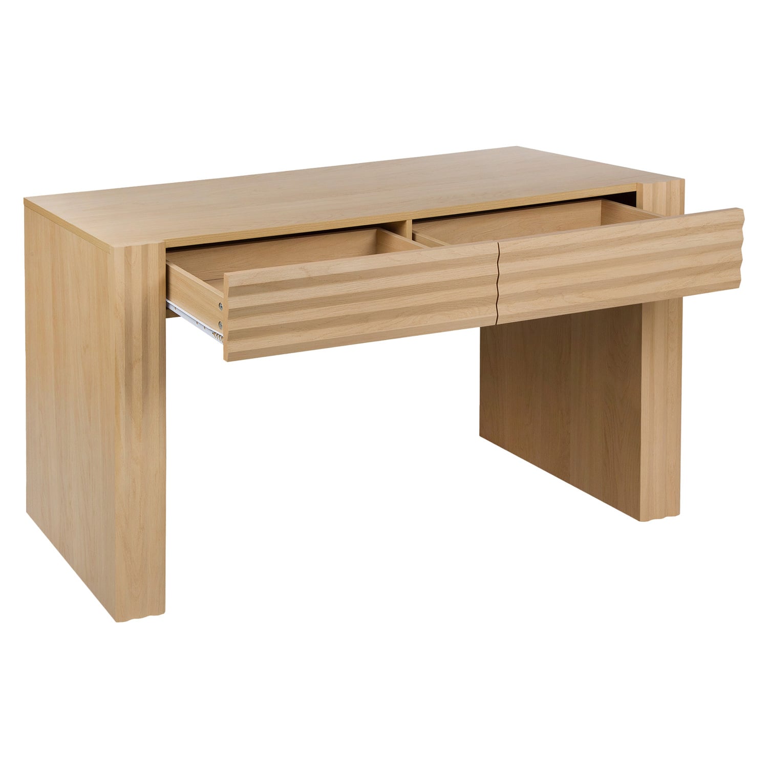 Oak Linden 2 Drawer Writing Desk