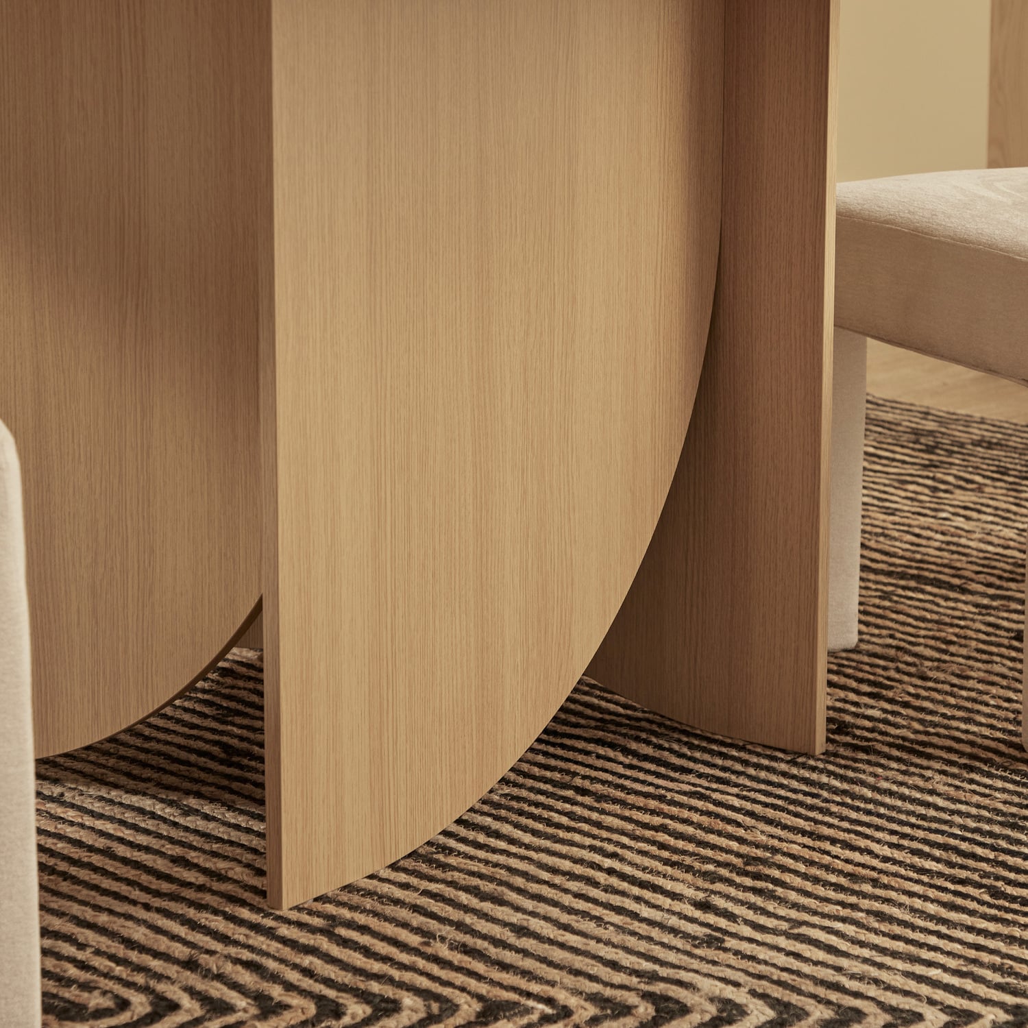 Dania Travertine-Look Dining Table