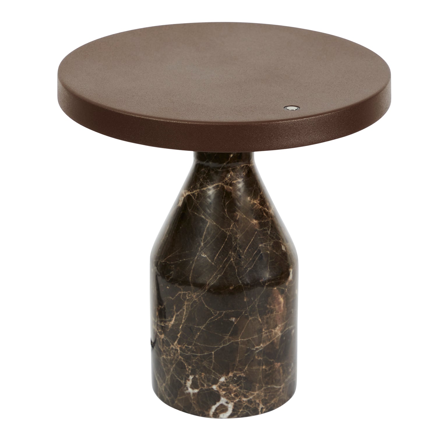 Naomi Cocoa Iron & Marble LED Touch Table Lamp