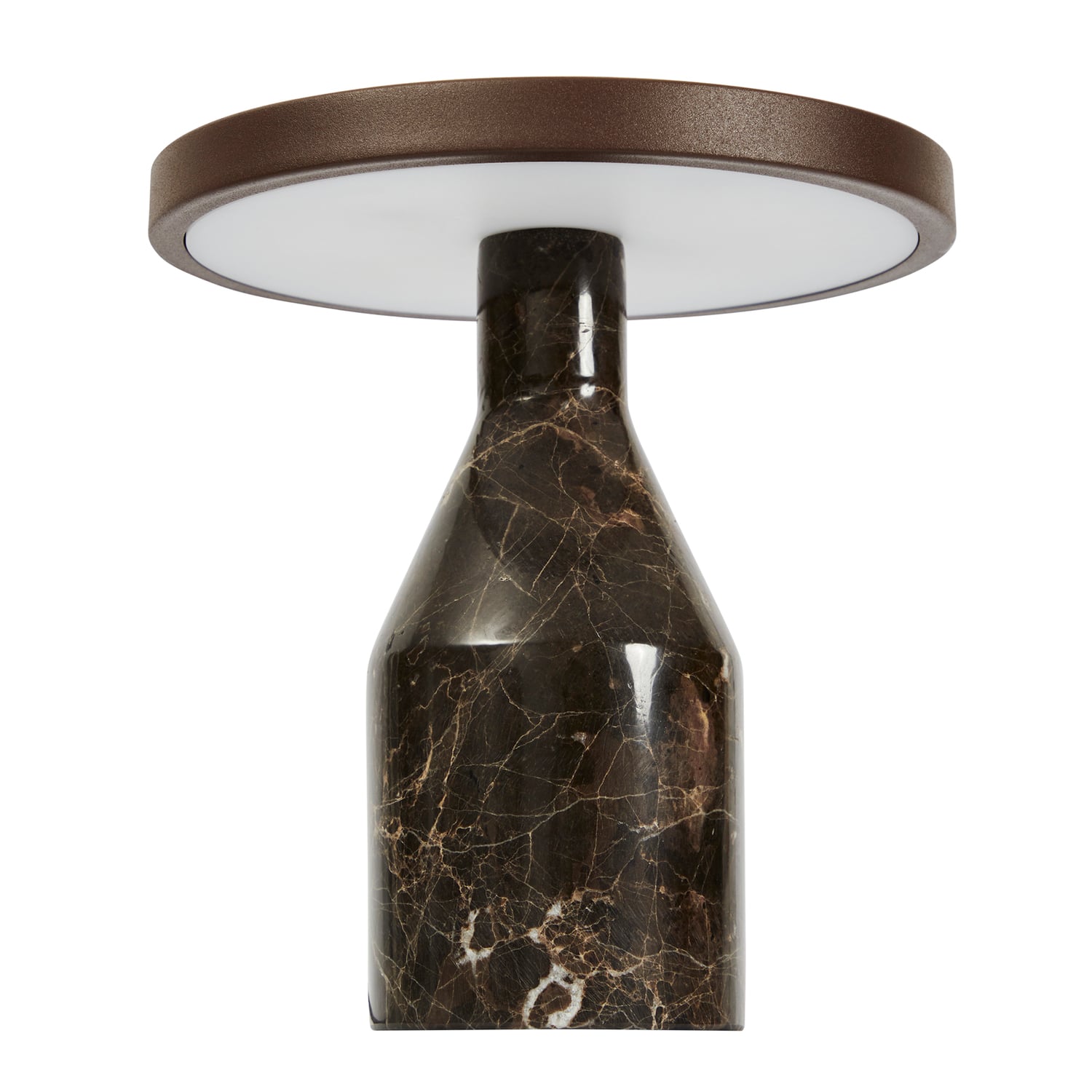 Naomi Cocoa Iron & Marble LED Touch Table Lamp