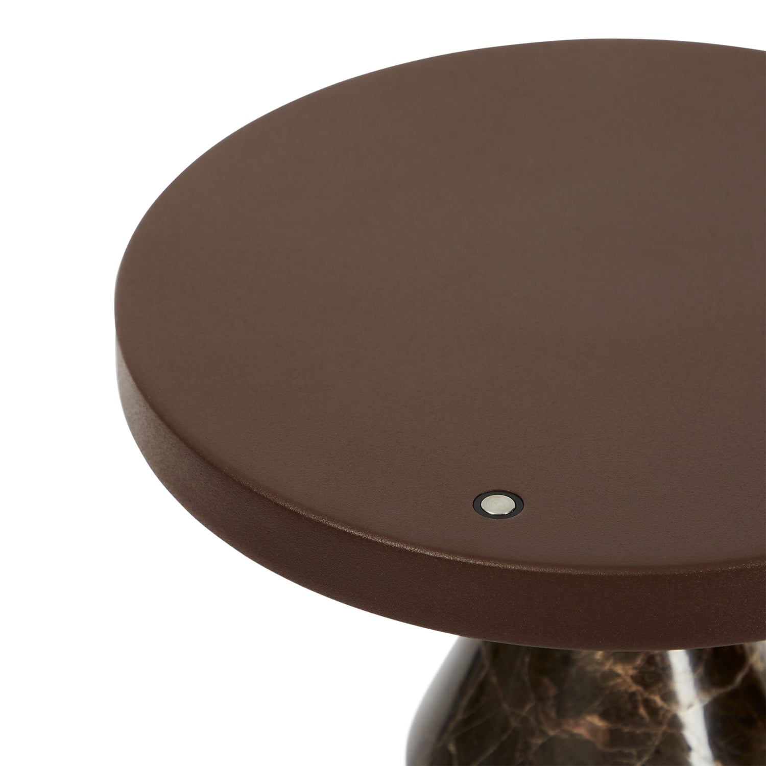 Naomi Cocoa Iron & Marble LED Touch Table Lamp