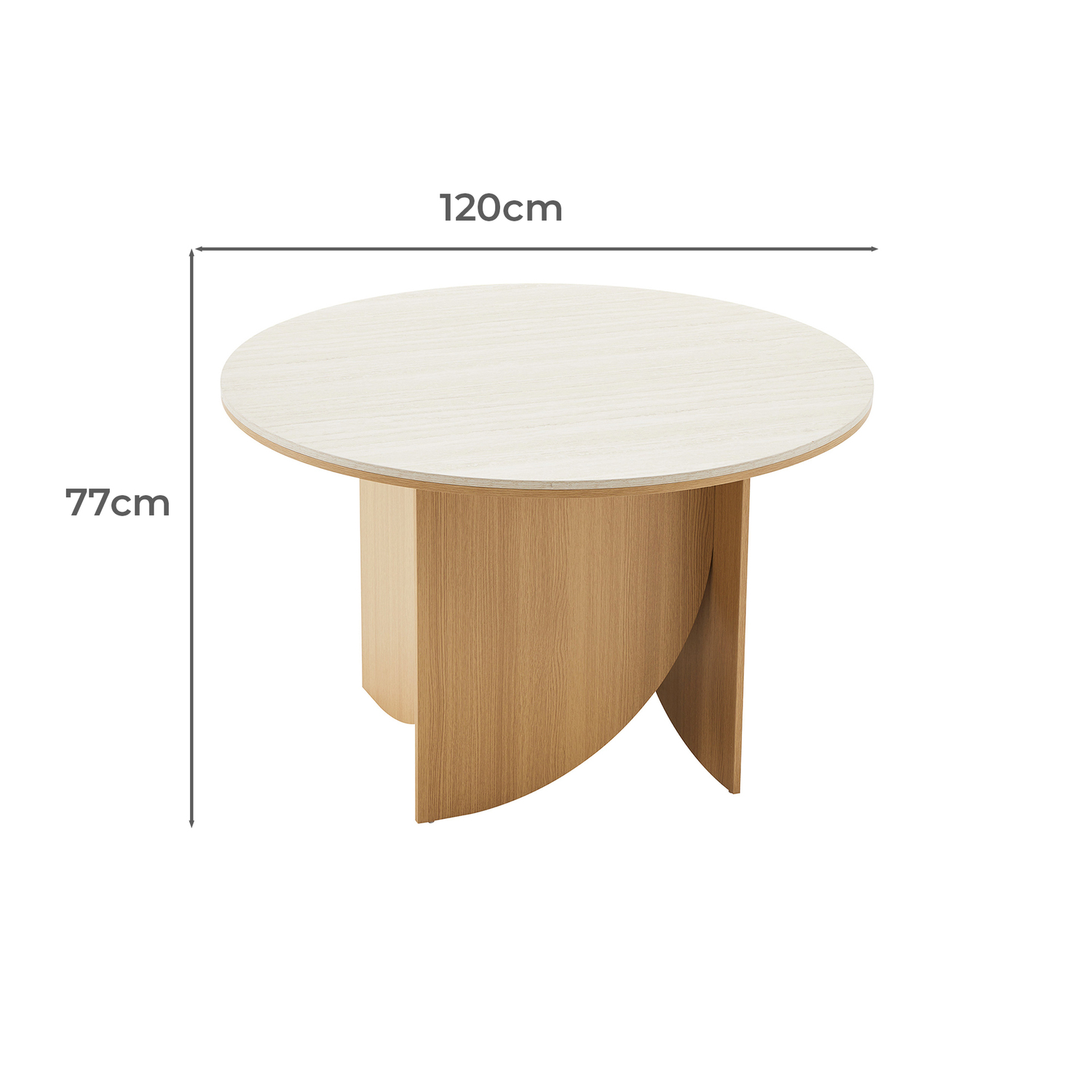 Dania Travertine-Look Dining Table