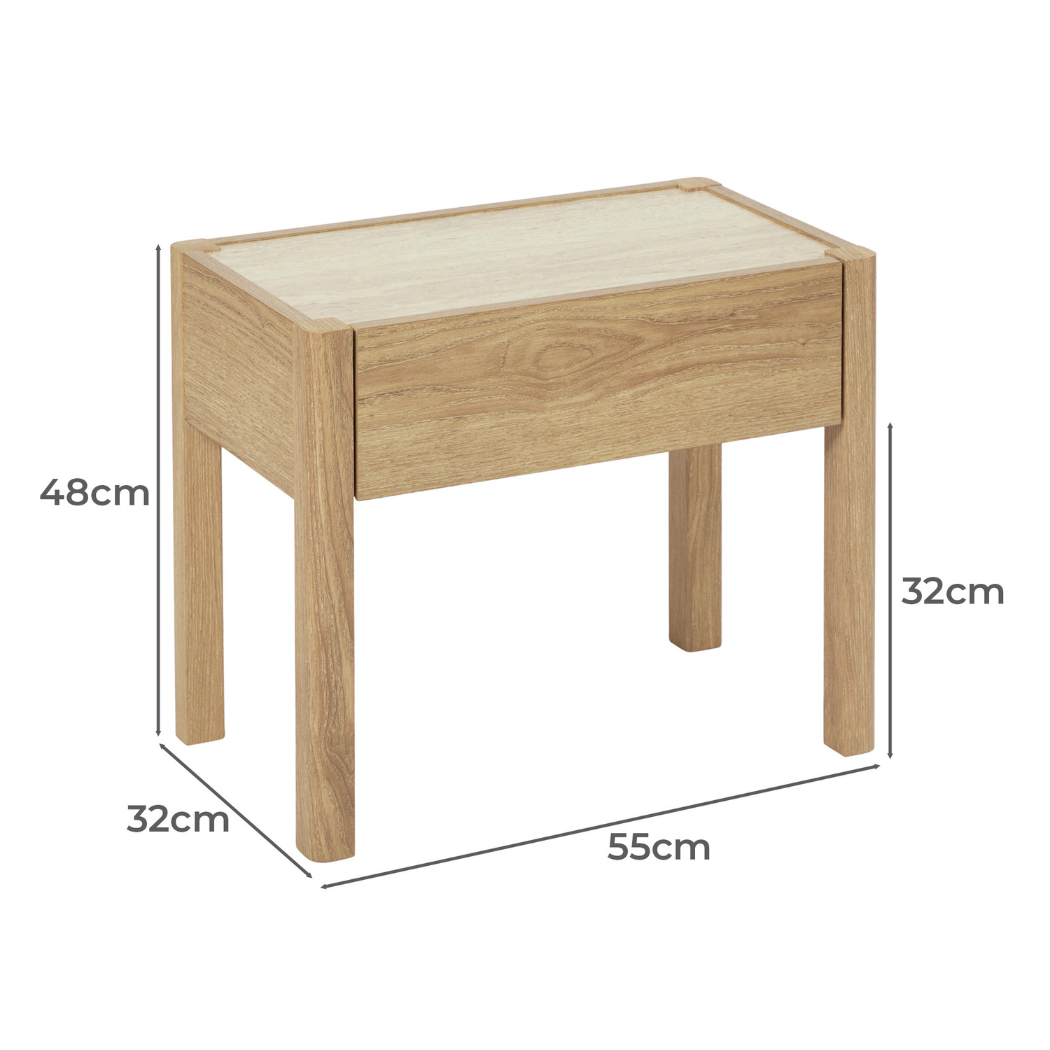 Koa Bedside Table