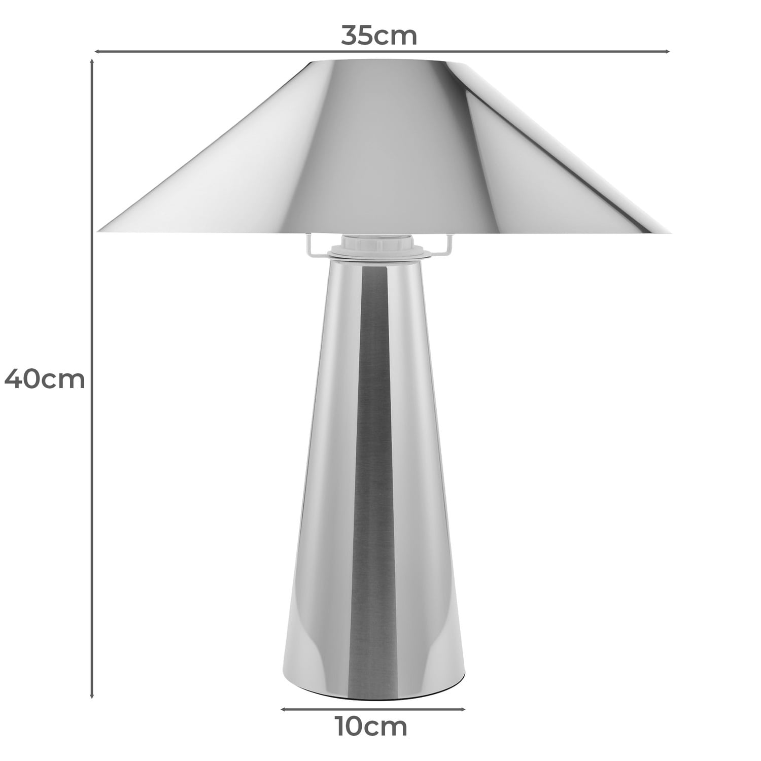 Xavier Chrome Iron Table Lamp